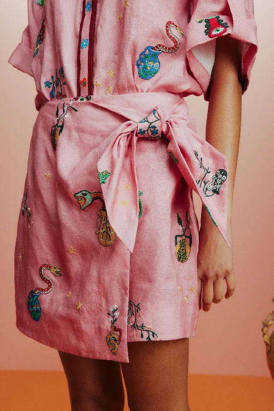 Timmy Embroidered Sarong Skirt