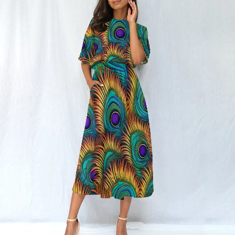 All-Over Print Women's Elastic Waist Dress