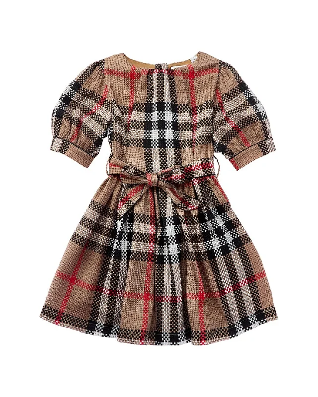 Burberry Vintage Check Silk-Blend Dress