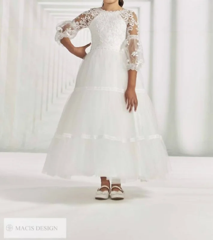 Princess Communion Dress In Ivory