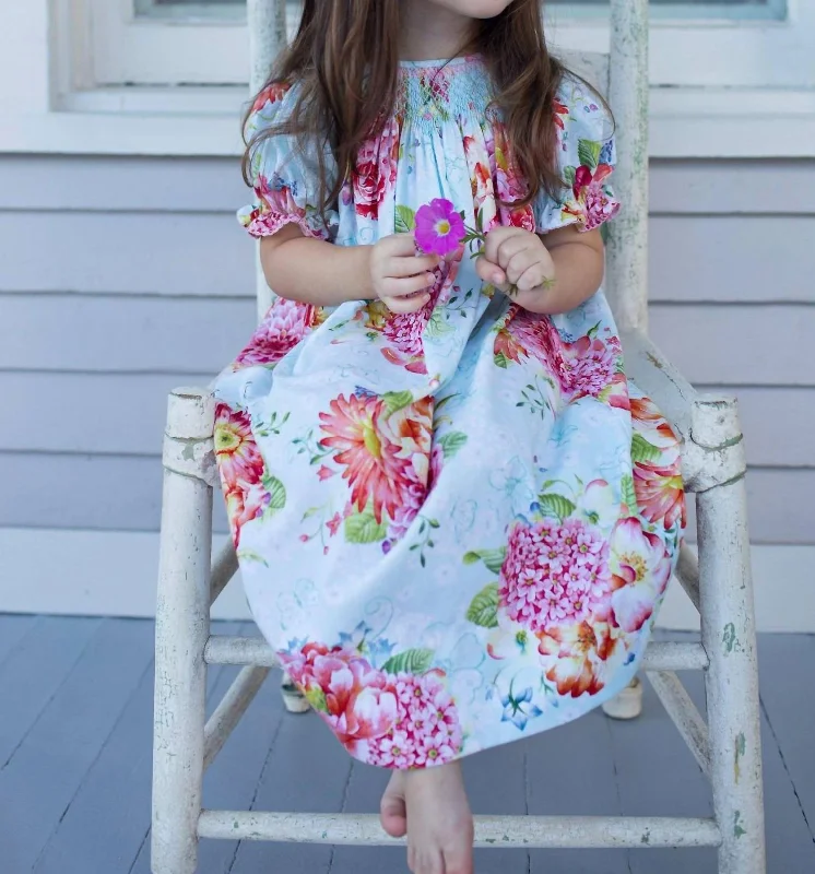 Sophia Bishop Dress In Spring Bouquets