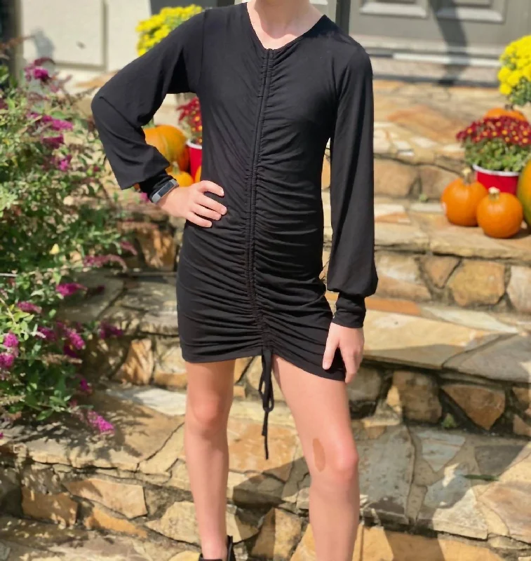 Tie Dress In Black