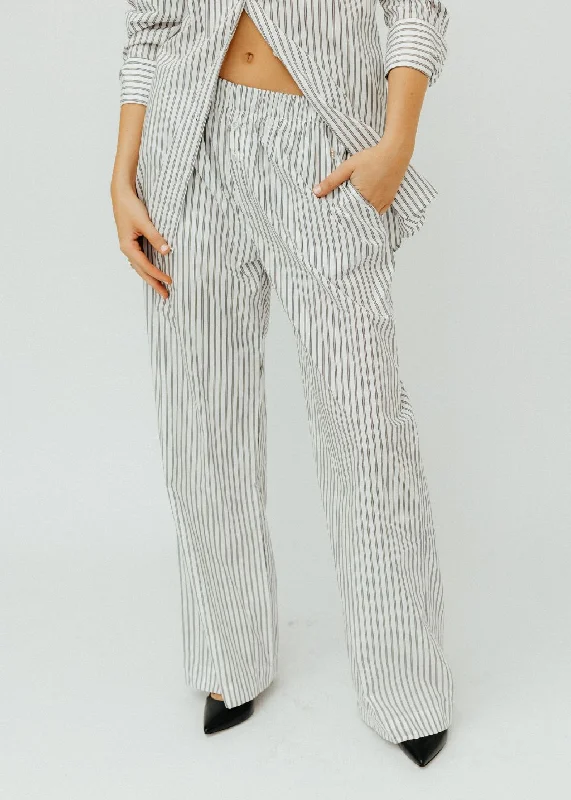 Éterne Poplin Lounge Pant Black/White Stripe