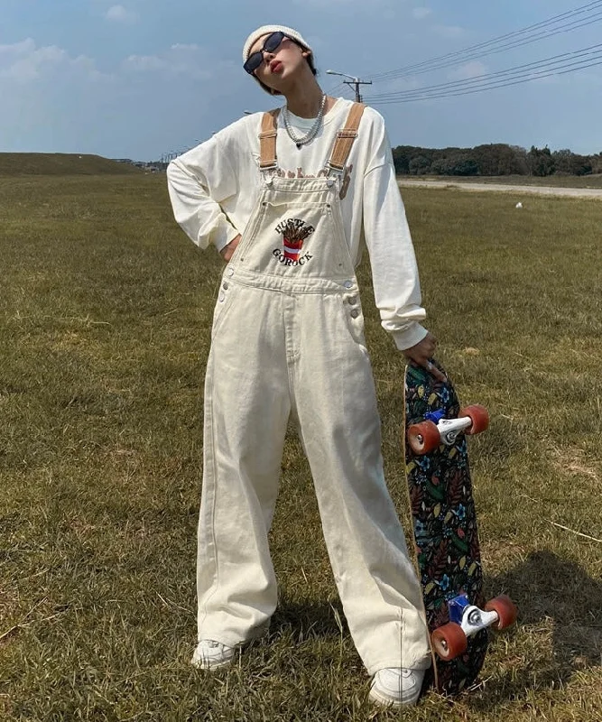 GOROCK Baggy Loose Overall Denim Jeans Pants