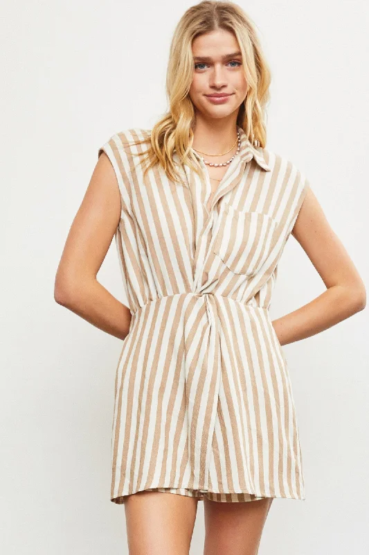Twist and Shout Striped Romper Dress FINAL SALE