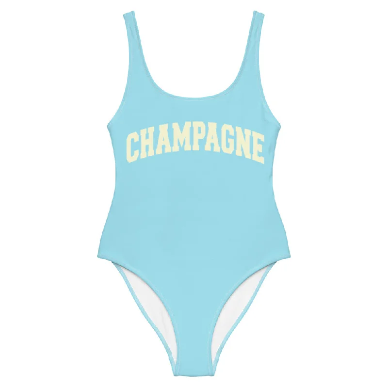 Champagne Swimsuit - Baby Blue