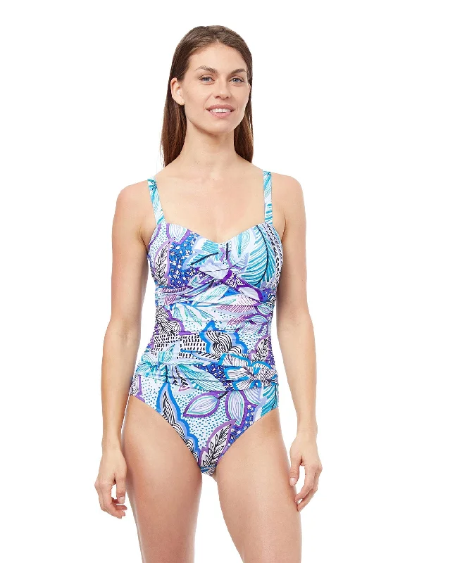 Profile By Gottex Tropic Boom D-Cup Underwire One Piece Swimsuit