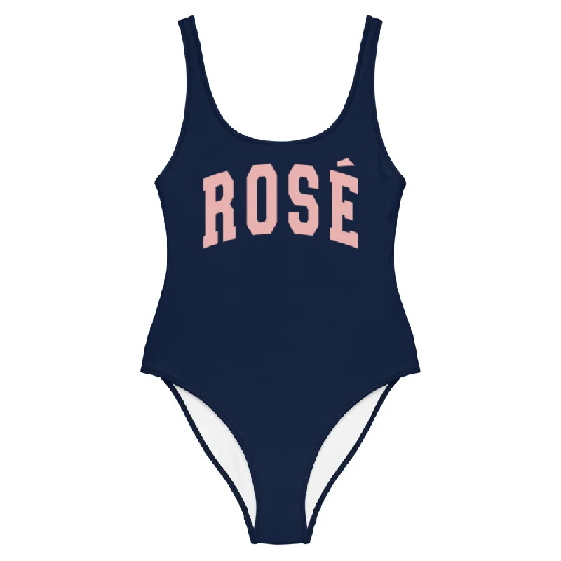Rosé Navy Swimsuit
