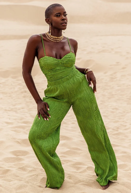 Cosimo Textured Pants - Green