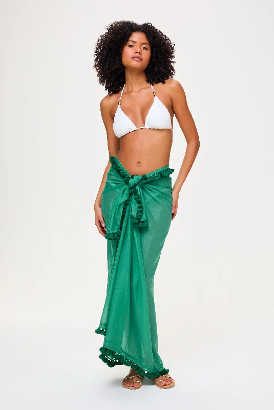 Jade Tassel Trim Sarong