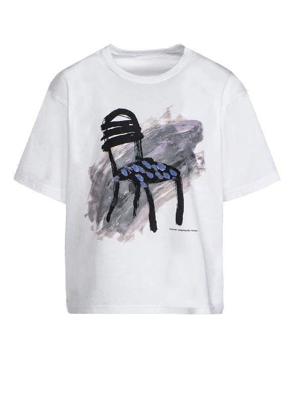 COTTON JERSEY CHAIR PRINT WIDE SHIRT